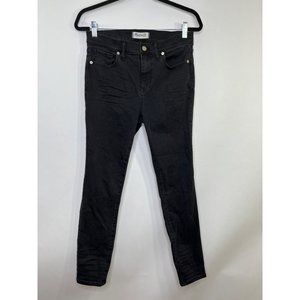 Madewell 9” Black High-Rise Skinny Jeans Lunar Wash Size 29